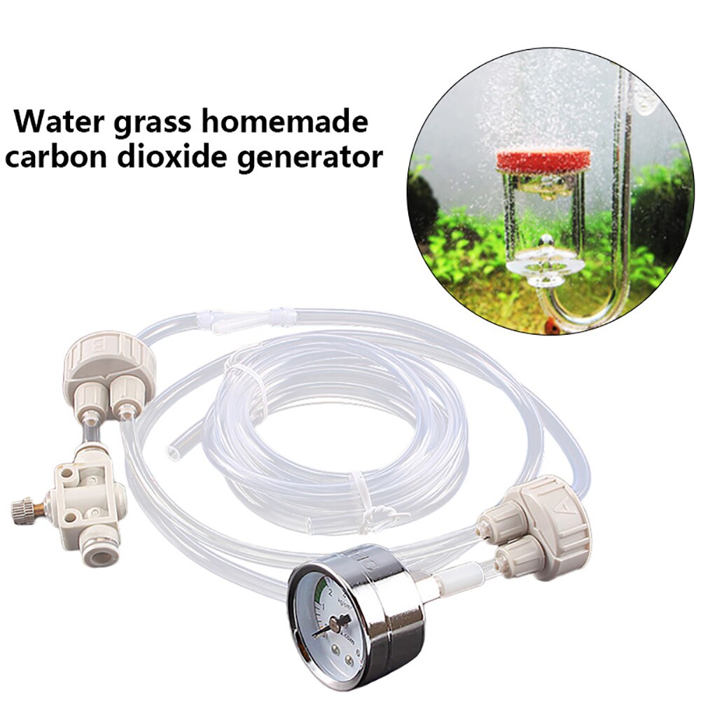 Aquatic Homemade Carbon Dioxide Generator Plant Fish Aquarium System Kit With Pressure Air Flow Adjustment Water CO2 Generator