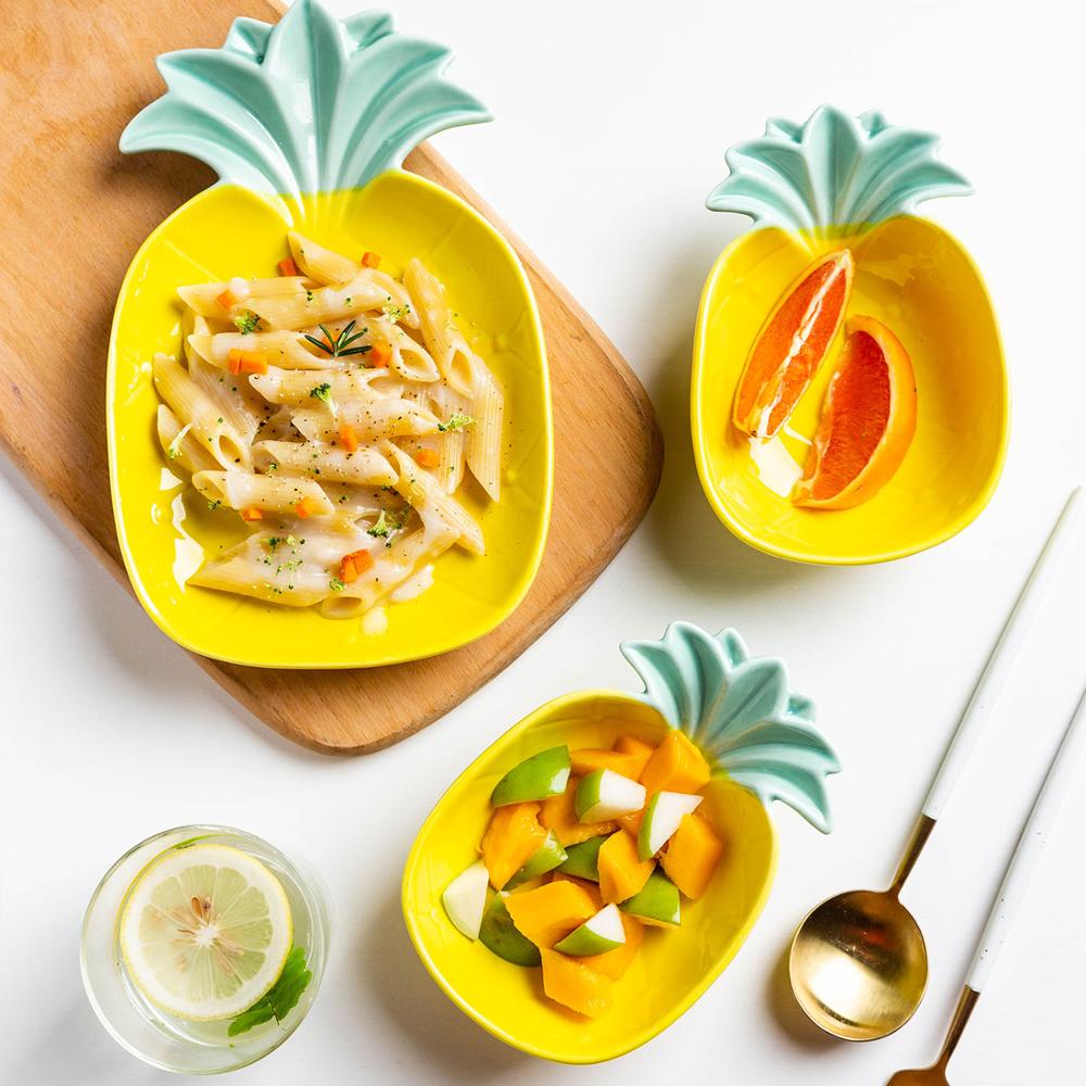 Mdzf hedelmä välipala ananas lautaset talousastiat lasten ruokailuvälineet jälkiruoka kulhot astiasto keittiötarvikkeet