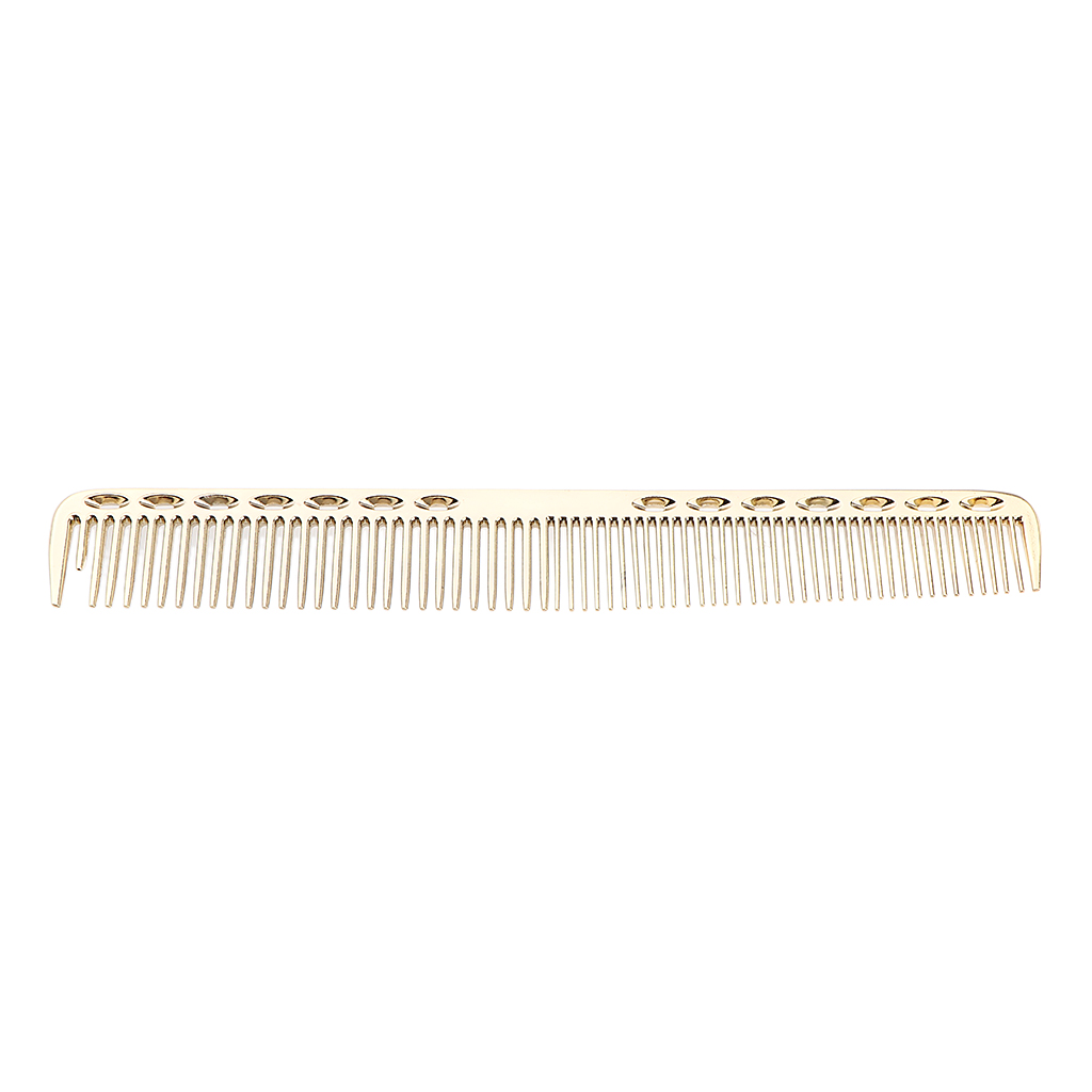 Salon Barber Hair Comb Hairdressing Comb for Hair Picking/Lifting/Sectioning/Balayage/Micro-braiding/Cutting: Luxury Golden