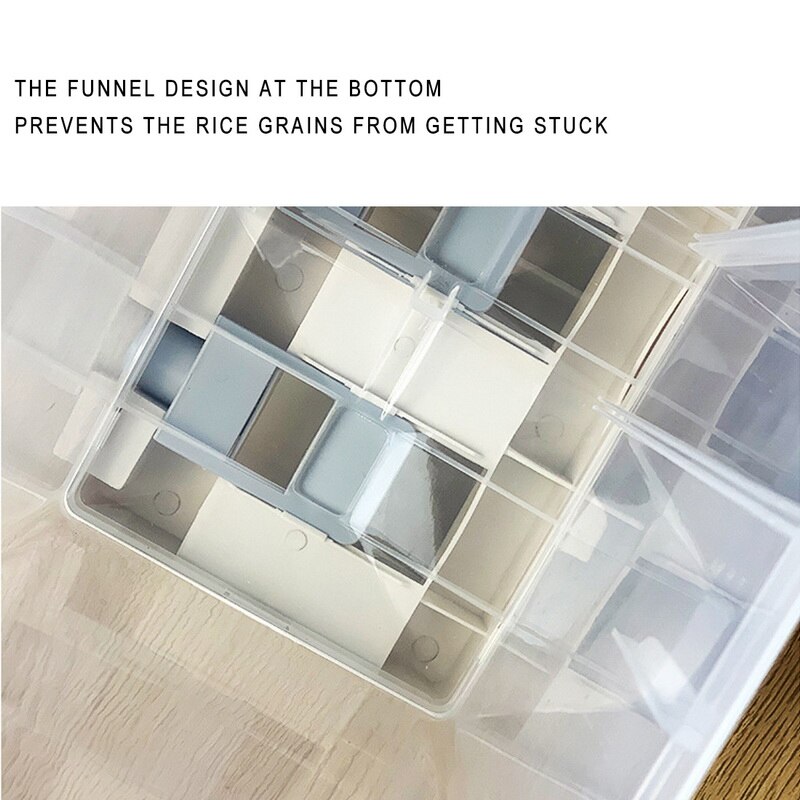 Kitchen Wall Mounted Cereal Dispenser Tank Kitchen Storage Box Grain Dry Food Grain Container Bean Seal Storage Tank