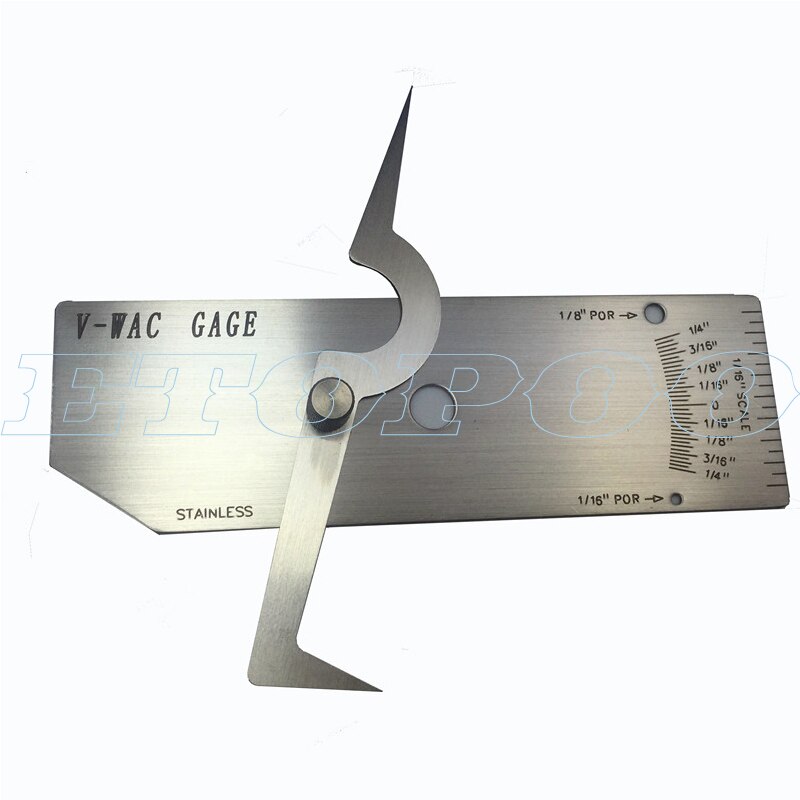 Welding Gauge Weld Inspection Gage Weld Seam Bead/Fillet/Crown Test Ulnar Ruler Degree Angle Measure tool HI-LO PipeFeeler Gauge: VWAC