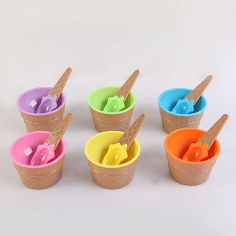 Tazón de plástico para helado, taza de agua, tazón para helado, taza para helado, vajilla