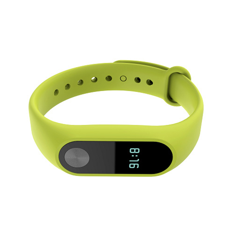 Correa de silicona para Xiaomi Mi Band 2, repuesto de pulsera de silicona, Color sólido, accesorios