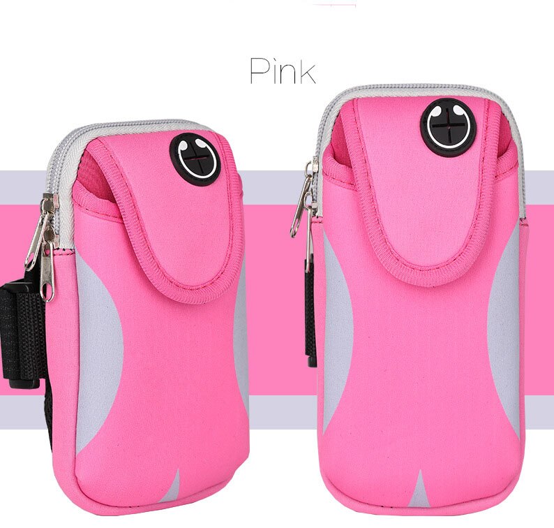 Universal Running Sport Armband Case For Women Hand Sports Armbands Case For Phone On The Hand Arm Bag Pouch: Pink