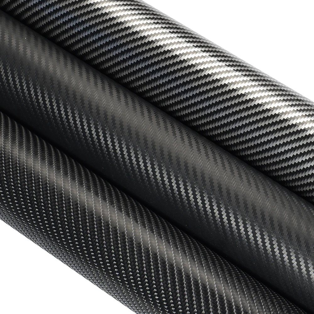 Película de vinilo de envoltura de fibra de carbono brillante 2D 3D 4D 5D 6D pegatina de coche Auto motocicleta envoltura película de cobertura accesorios decorativos para coche