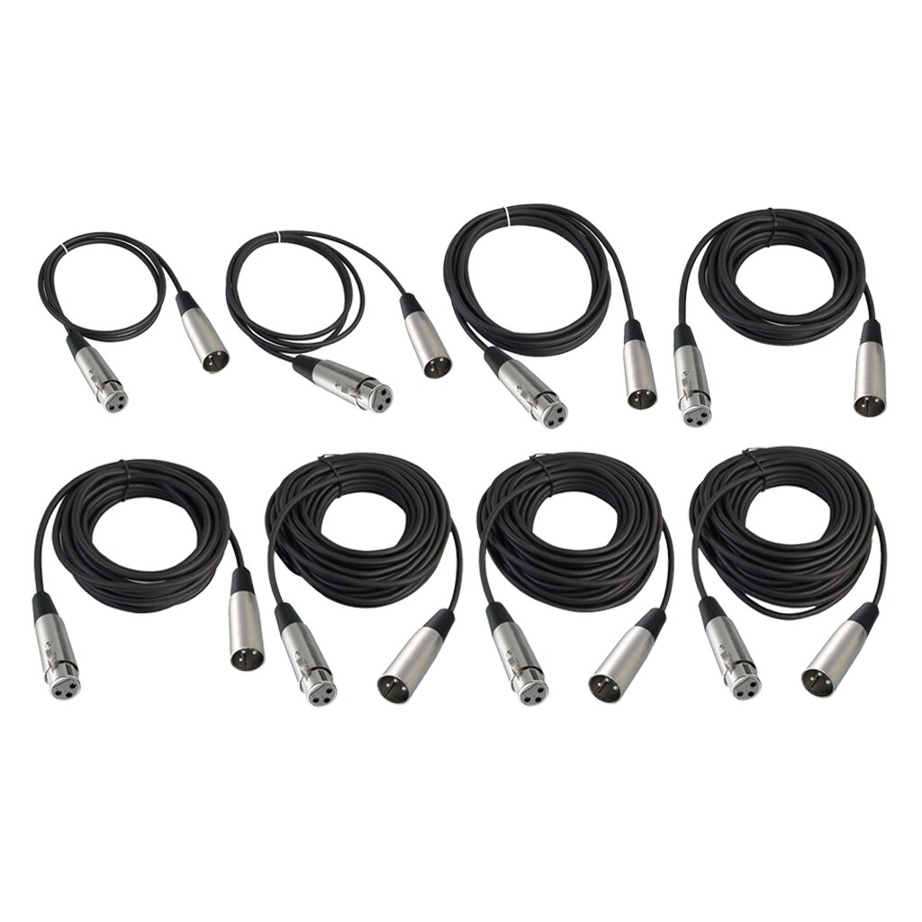 3ft /6ft /10ft /16ft /20ft /33ft /49ft /65ft Microphone Lead XLR Patch Cable Male to Female Extension Mic Cable