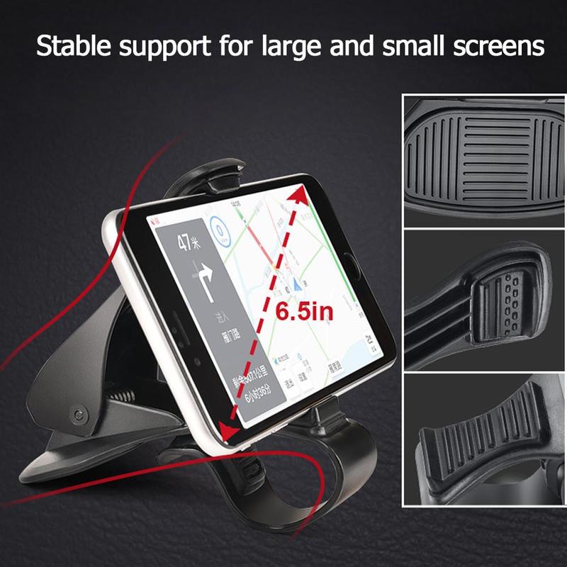 Universal Cradle Adjustable GPS Holder HUB Dashboard Phone Mount Smartphone GPS Navigation Black Car Holder Support