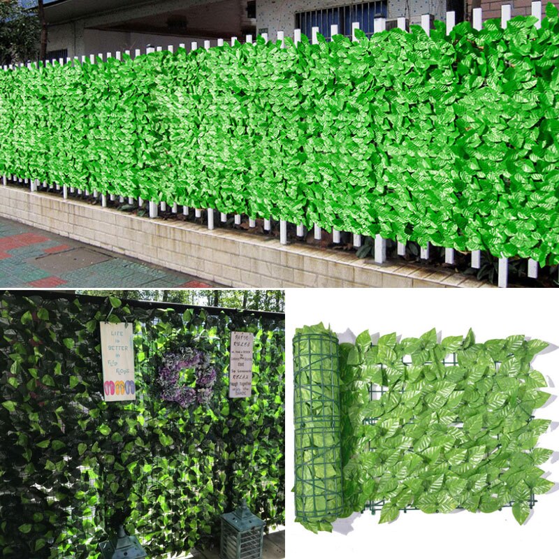 Artificial Balcony Green Radish Fence Net Simulation Green Plant Balcony Garden Fence Home Garden Decorative Plant Wall