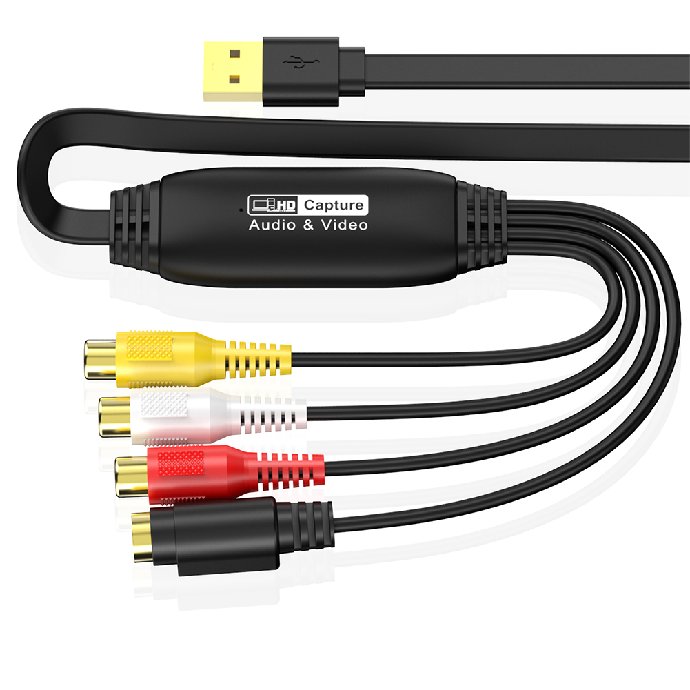 USB Video Capture Card VHS TV DVD VCR VHS To Digital Converter USB To AV Video Capture Adapter for Mac PC