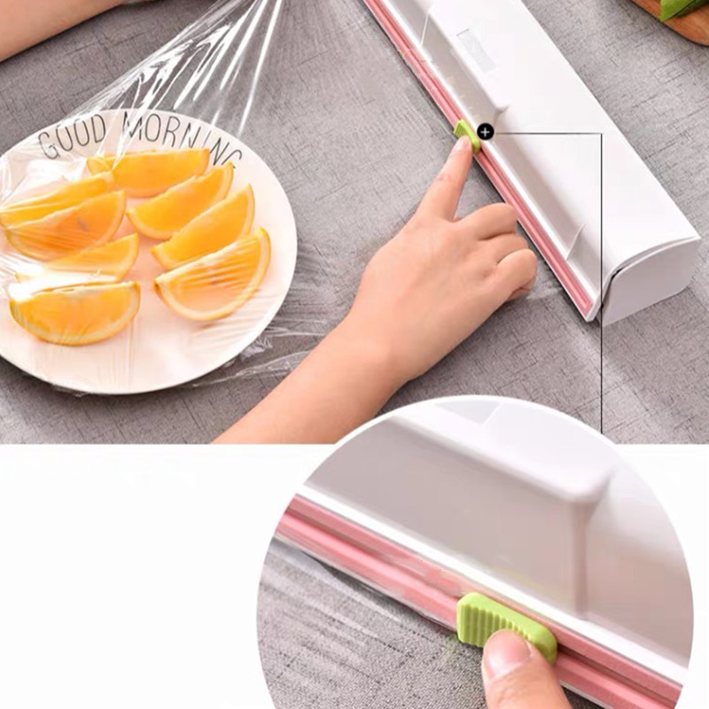 20cm/30cm husholdningsfilm kniv glidende klinge fødevarekvalitet abs køkkenværktøj folie og husholdningsfilm wrap dispenser skærer til mad film