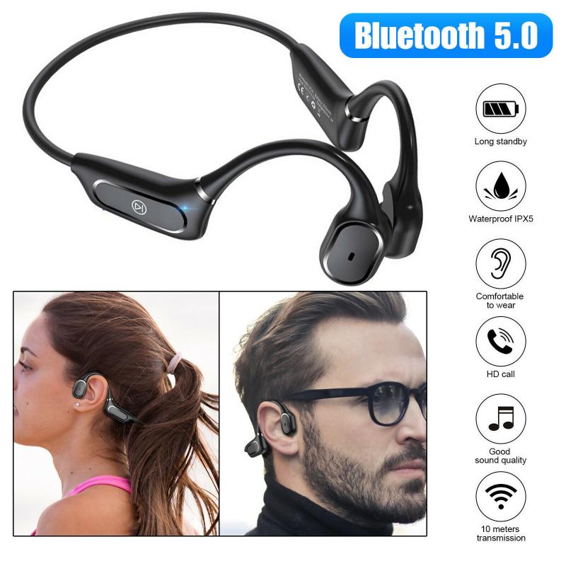 Draadloze Geleiding Hoofdtelefoon Bluetooth 5.0 Draadloze Oorhaak Oortelefoon Transpiratie Waterdicht Sport Koptelefoon Oordopjes