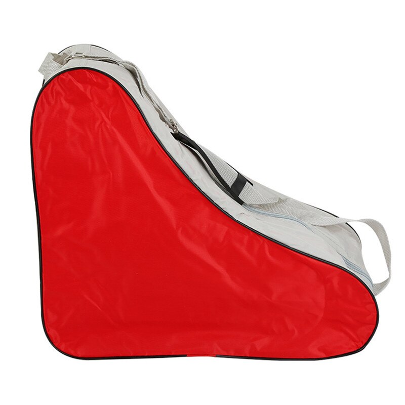 Justerbar rulleskøjtetaske udendørs sportsovertræk håndtasker holdbar bærbar trekant skulderrem skøjter dæktaske: Rød