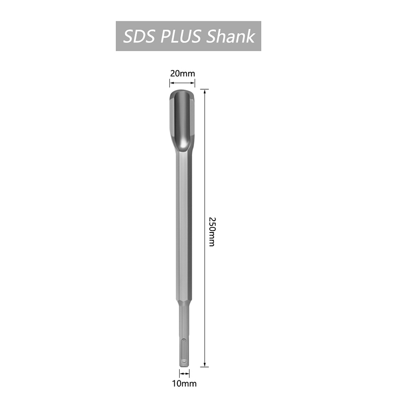 Sds Plus Tegel Beitel 1Pc 250Mm Elektrische Hamer Beitel Wees Platte Grote Platte Haak Beitel Door Muur Twist boor: Gouge