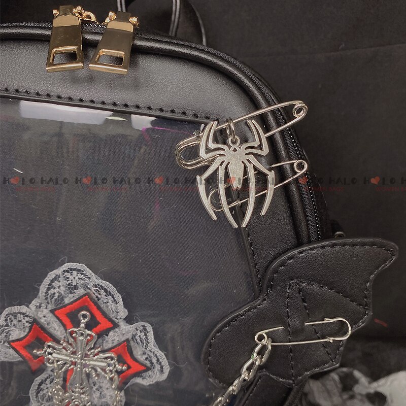 Sac à dos gothique en forme de cercueil pour femmes, avec ailes de chauve-souris, Lolita foncée, sac à main et à bandoulière de styliste pour Cosplay