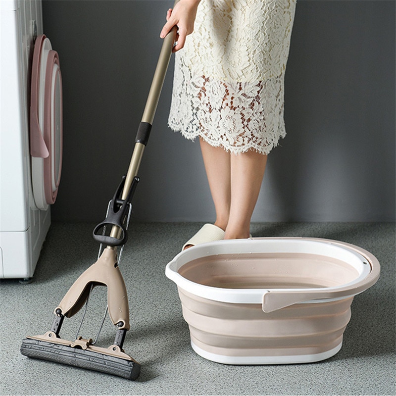Seau en plastique pliable pour bain de pieds épais, seau rétractable, multifonction, Portable, pour la pêche, outil de nettoyage