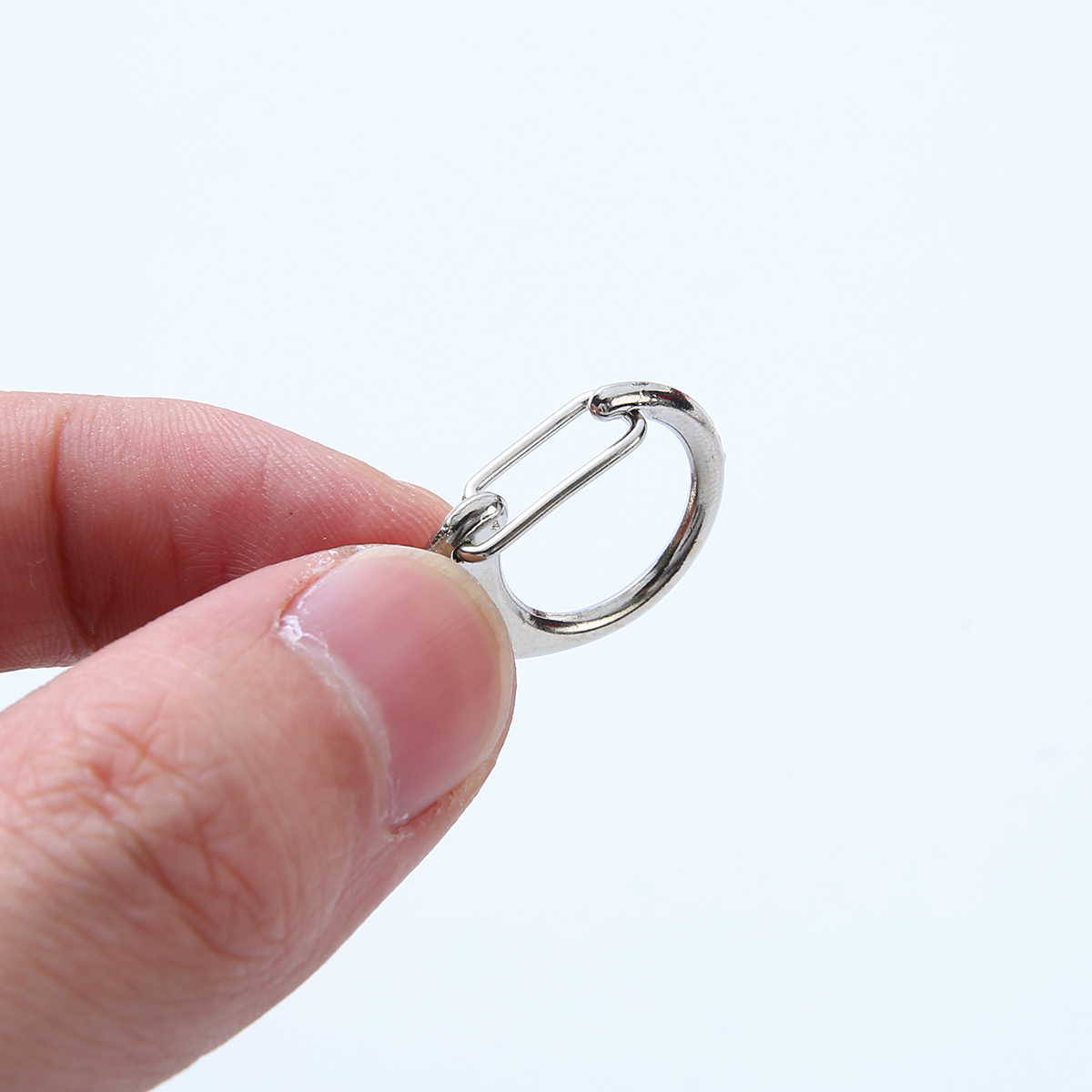 10/20/50/100 Uds. Anillos de llavero con gancho a presión D a granel con anillo de salto abierto y conector para llavero y suministros de costura DIY