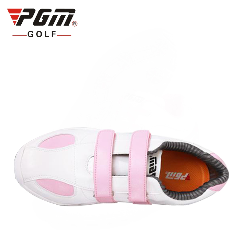 Pgm Women Golf Shoes Breathable Leather Soft Sole Sport Shoes Ladies Anti-Slip Without Spikes Athletic Sneakers AA10098