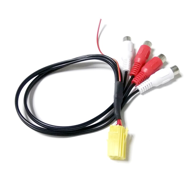 Biurlink bil linje ut adapter 4 rca mini iso rca aux-in adapter kabel for blaupunkt grundig vdo cd spiller