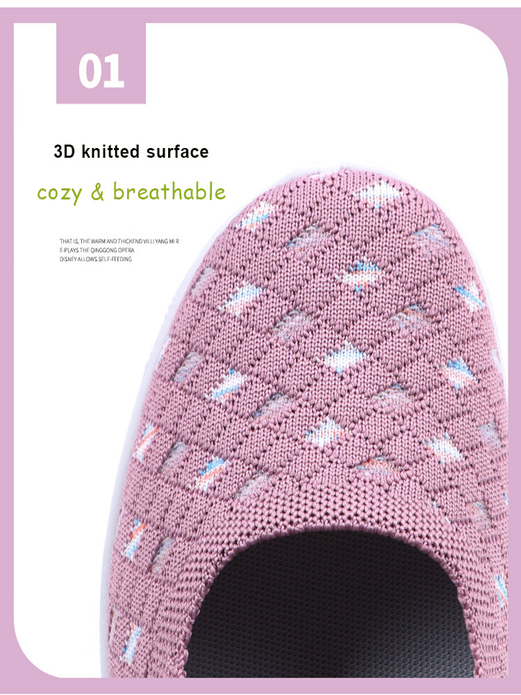 Moda antiderrapante sapatos de avó para mulher confortável verão malha mary jane sapatos mom plus size 41 cunhas femininas apartamentos mocassins