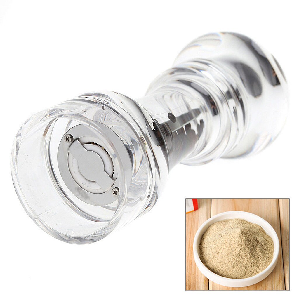 Verstelbare Pepermolen Spice Grinder Rvs Acryl Zout Shaker 7in