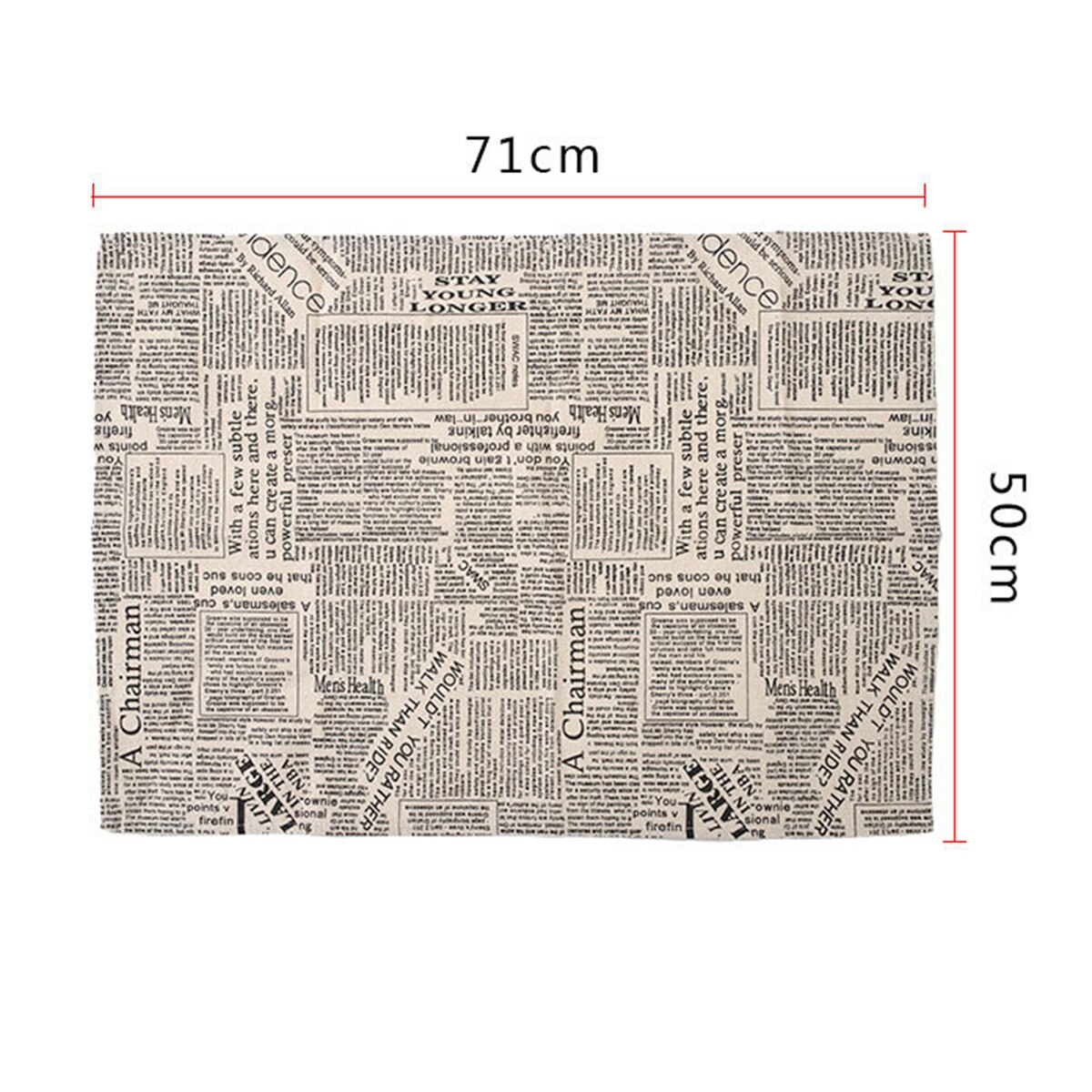 1pc 71 * 50cm serviet hjemme retro engelsk avis europæisk stil dug viskestykke underlag baggrund klud
