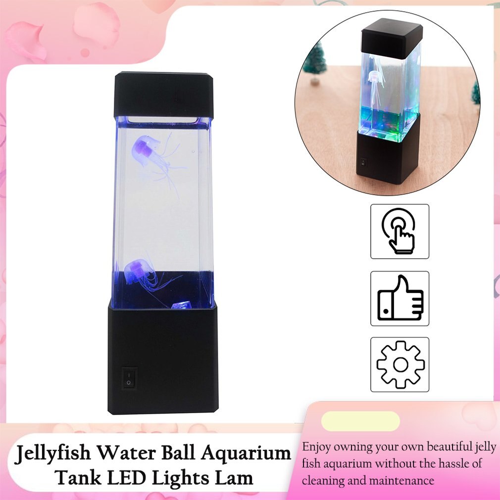 Méduse boule d'eau Aquarium réservoir LED lumières lampe Relax chevet lumière d'ambiance pour la décoration de la maison lampe magique