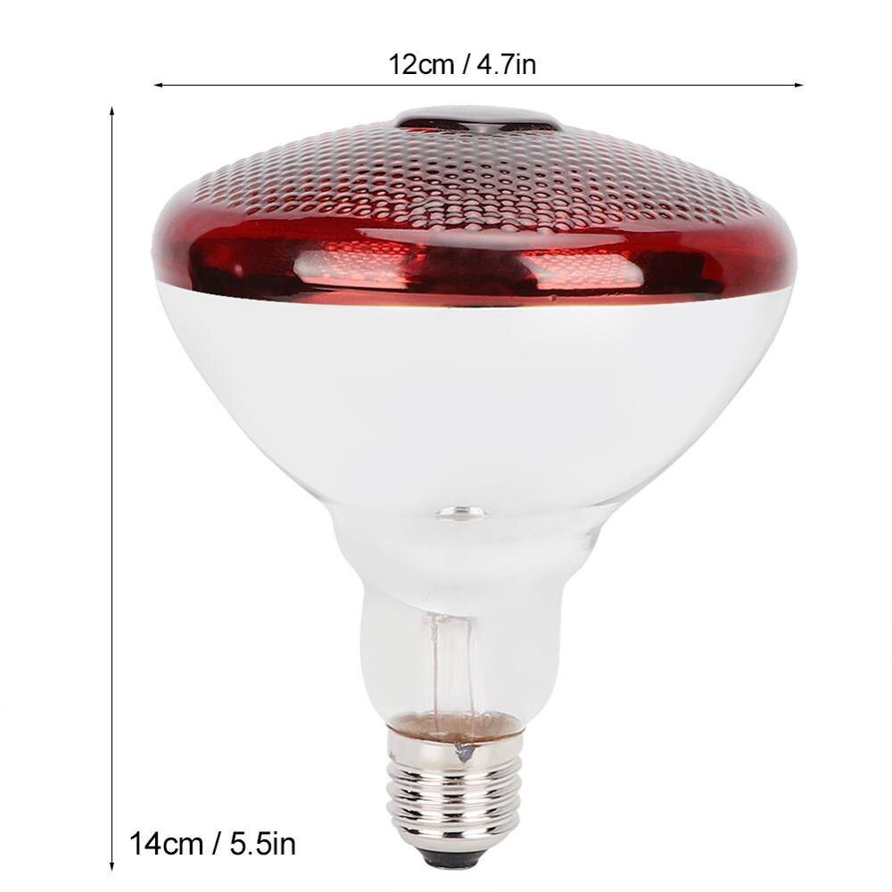 Pet Brooder Supplies E27 Preservation Heat Lamp Bulb Infrared Ray Light Bulb for Pig Chicken Animal Poultry 240V