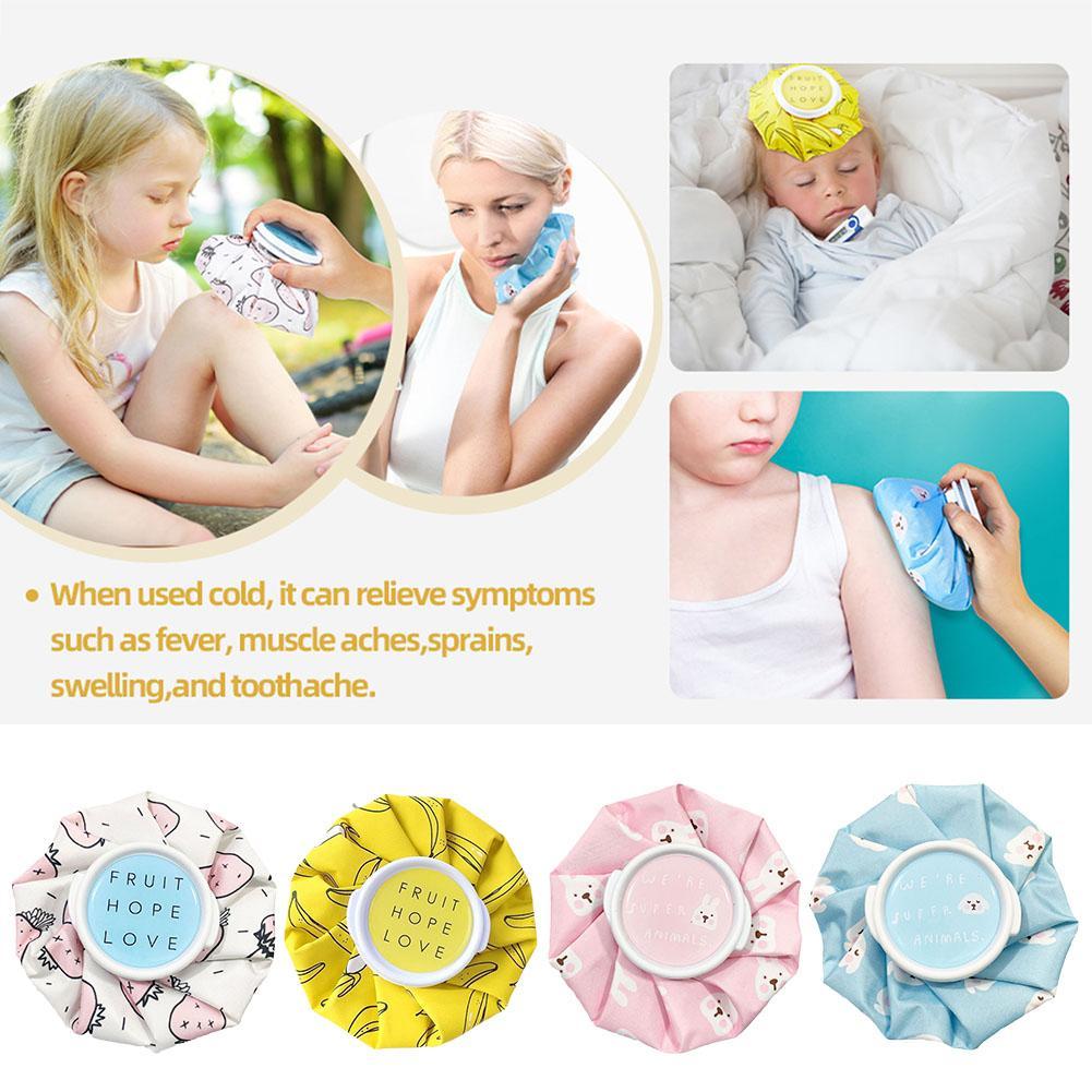 Water Filling Cloth Ice Pack Cartoon Cooling Ice Pack Warmer Knee Pain Head Bottle Ice Relief Water Hand Cold Leg Bag B K2F9