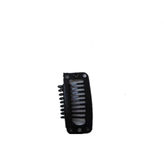 Peigne à 9 dents en acier inoxydable, Clip de perruque pour tissage/tissage à la Machine, accessoires d&#39;extensions de cheveux, 3.2cm, 50 pièces/sac: Black