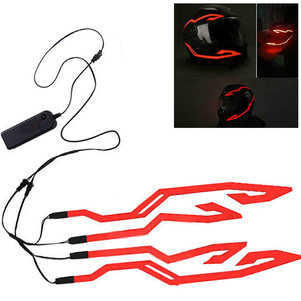 Motorcycle Helmet Light Bike Helmet 3 Modes Led Light Strip Decoration