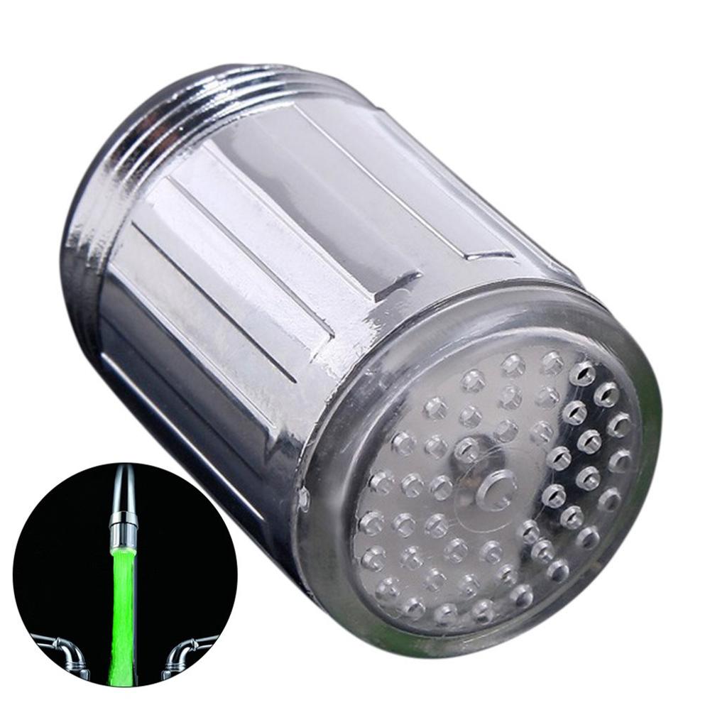 3 farbe 7 Farben Ändern Leuchten Licht-hoch LED Küche Wasserhahn Dusche klopfen Neuheit Leucht Wasserhahn Düse Kopf Licht Schlecht Licht: Grün Farbe