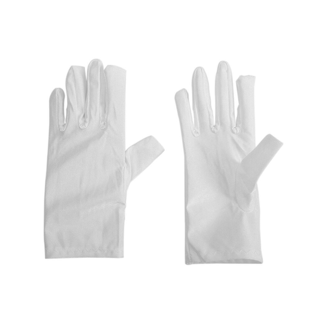 Jongen Meisje Korte Dans Bruiloft Speciale Gelegenheid Party Satin Voelen Hold Bloem Jurk Elastische Kid Handschoenen Prestaties Formele 1 Paar