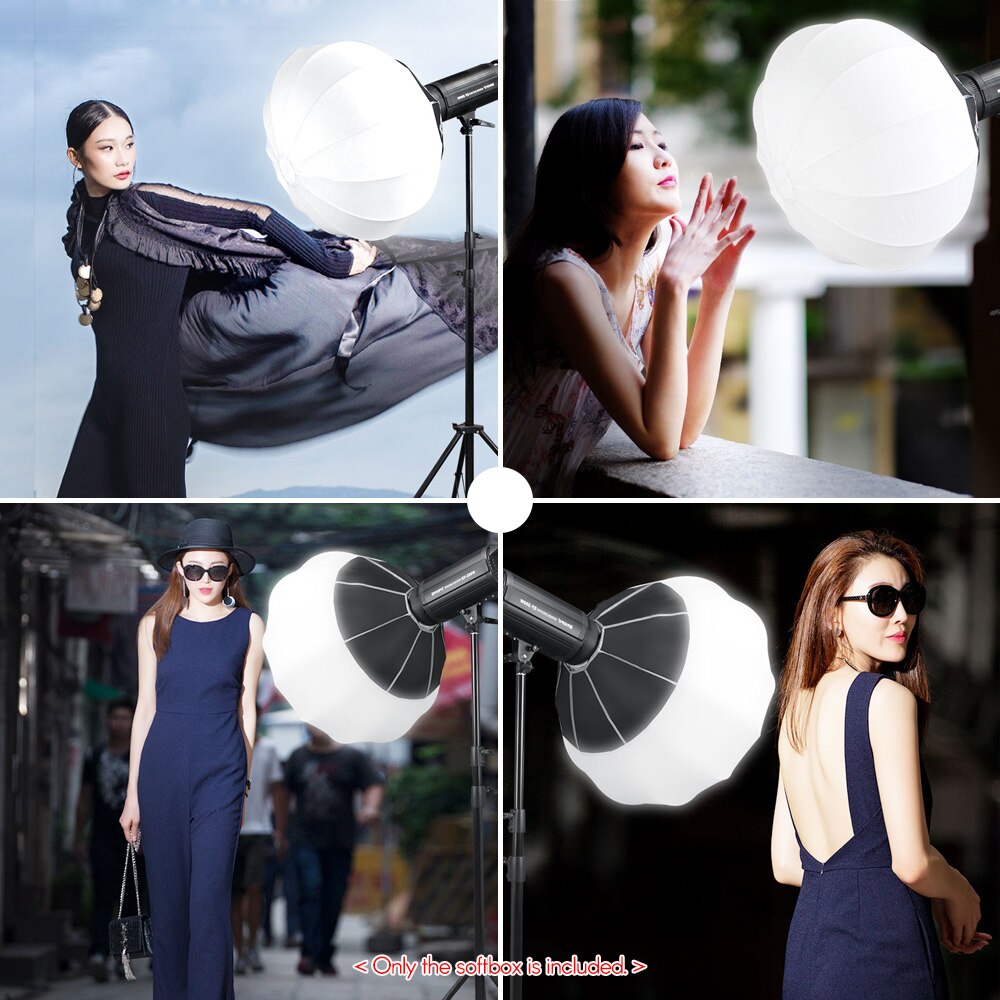 TRIOPO KQ65 65cm Lantern Softbox Spherical Collapsible Soft Box Bowens Mount Studio Photography Video Lighting Accessory
