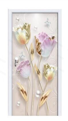 3D Deur Sticker Deur Wrap Muursticker Mural Behang Zelfklevend Pvc Verwijderbare Waterdichte Deur Decal Home Decor: 08 / 95x215cm