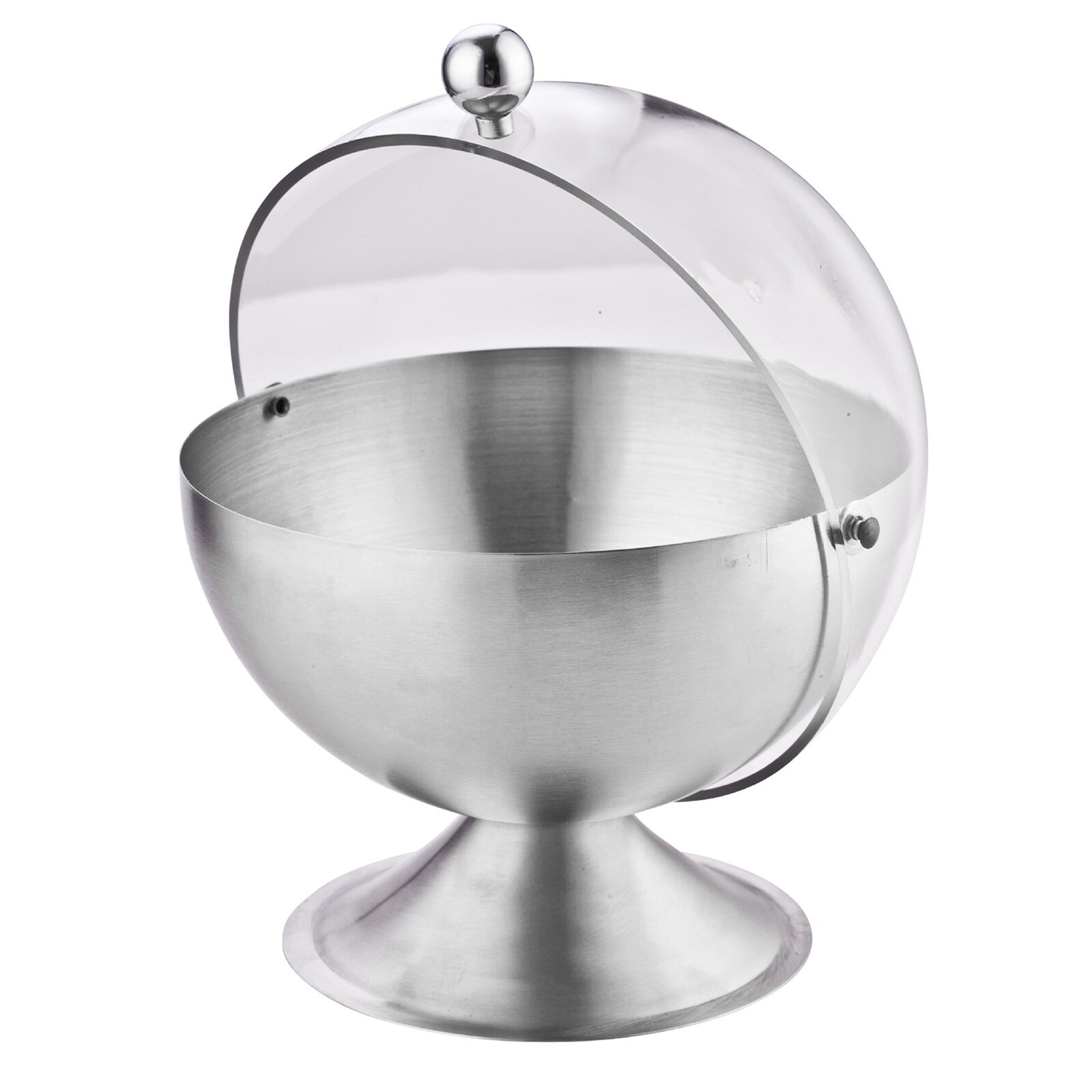 Sugar Bowl With Lid Round Dust-Proof Stainless Steel Sugar Container For Kitchen: B