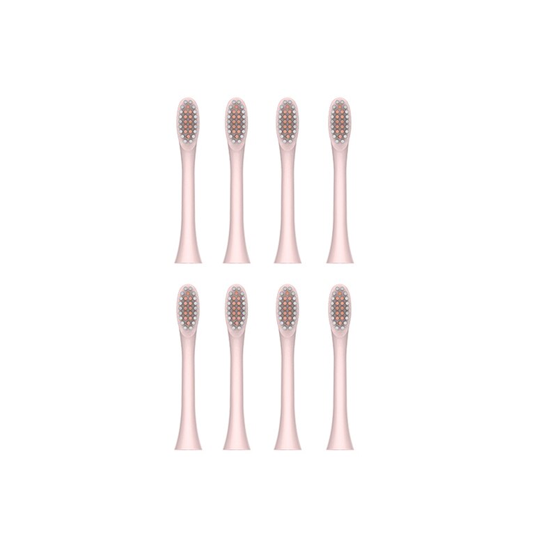 JAVEMAY X-3 Electric Toothbrush Head Tooth Brush Replacement Heads+Travel Case+Toothbrush Holder: pink 8 heads