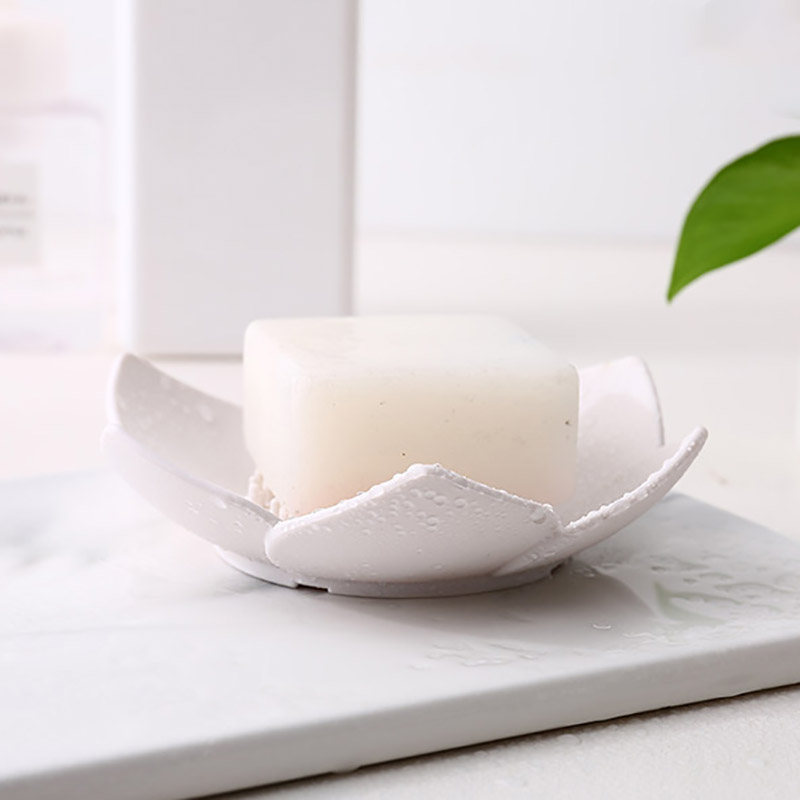 Porte-savon En Silicone - Lot De 3 - Drainage Rapide - Salle De Bain & Cuisine - Blanc