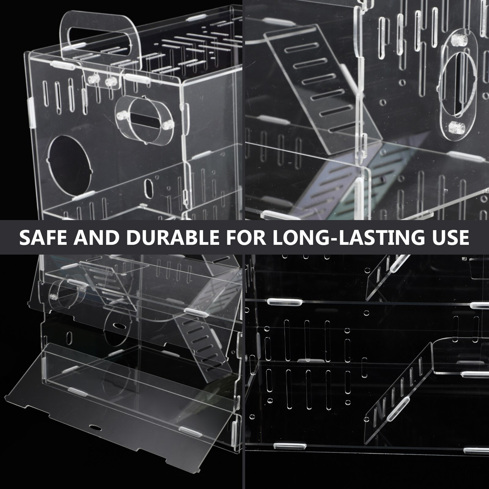 Jaula de acrílico transparente para hámster, Castillo de conejillo de indias para el hogar, suministros de lujo para mascotas