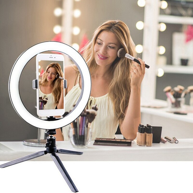 Led Ring Licht Invullen Met Bluetooth Afstandsbediening Dimbare Universele 16Cm Live Selfie Flash Stand