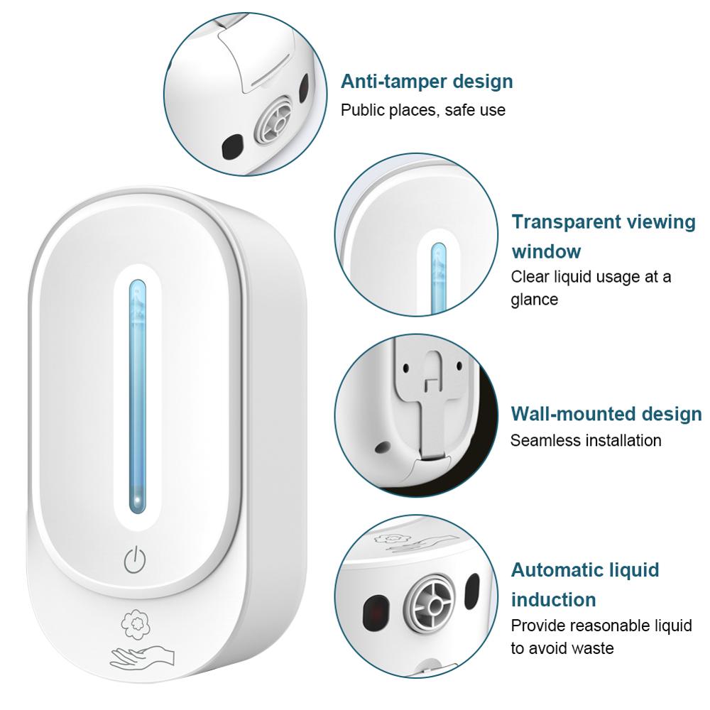 350Ml smart non-contact automatic sensor soap dispenser wall-mounted hand sanitizer sensor disposable gel dispenser