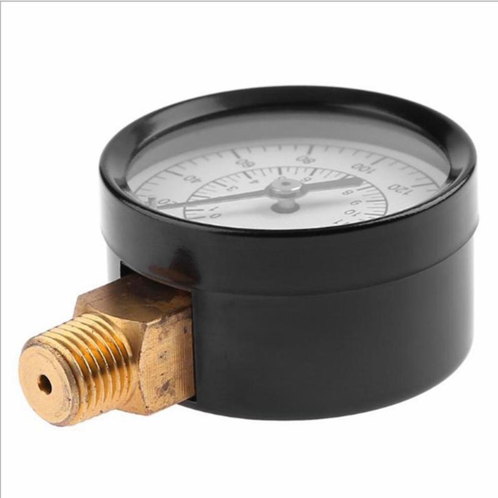 1/4 Inch NPT Side Mounted 0-60psi/200psi Portable Pressure Gauge Dial Air Compressor Pressure Gauge Hydraulic Pressure Tester