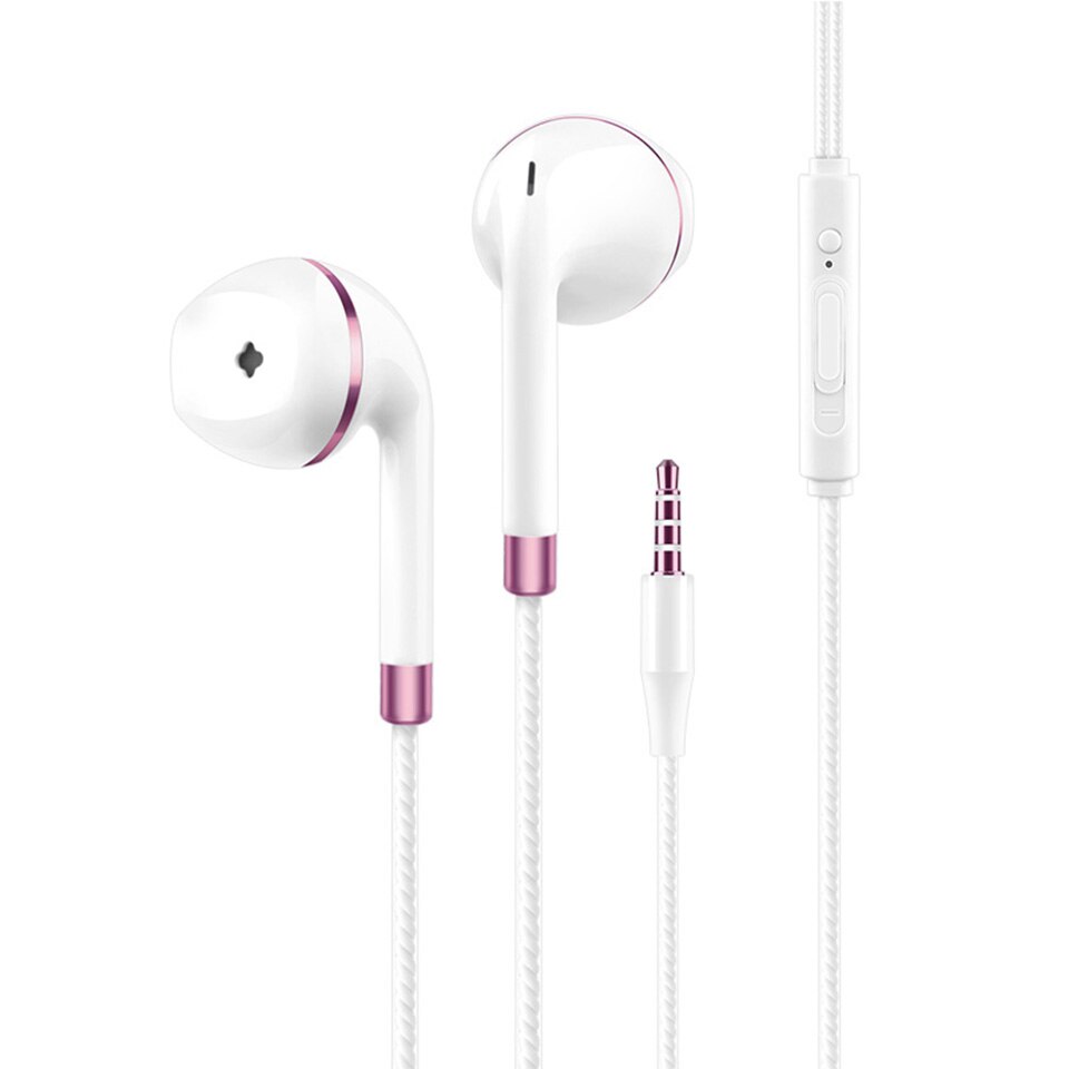 Sicneka Super Bass Sports Headphones HiFi Earphones Sweatproof Running Headset With Microphone For iphone Samsung xiaomi: B002 Rose Gold