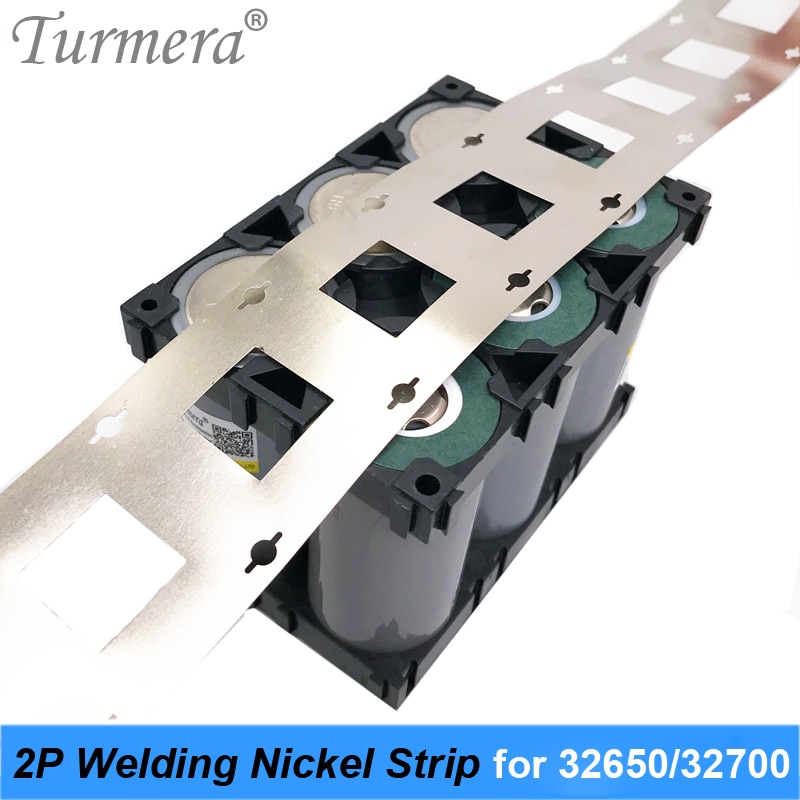 32650 32700 2P Welding Nickel 0.15mm* 42mm for Lifepo4 Battery Nickel Strip with Screw Hole Use 32650 32700 Lifepo4 Battery Pack