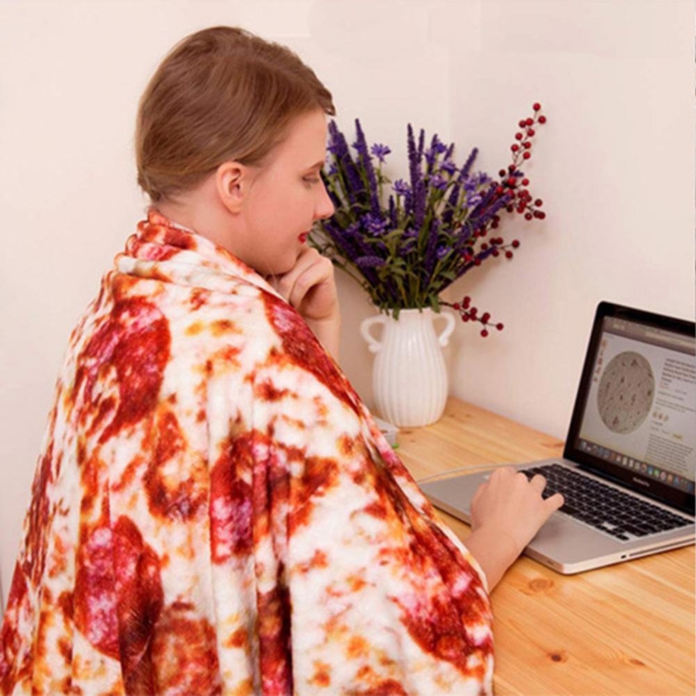 Couverture Burrito en flanelle douce jaune, imprimé Burrito, pour la maison, Textile
