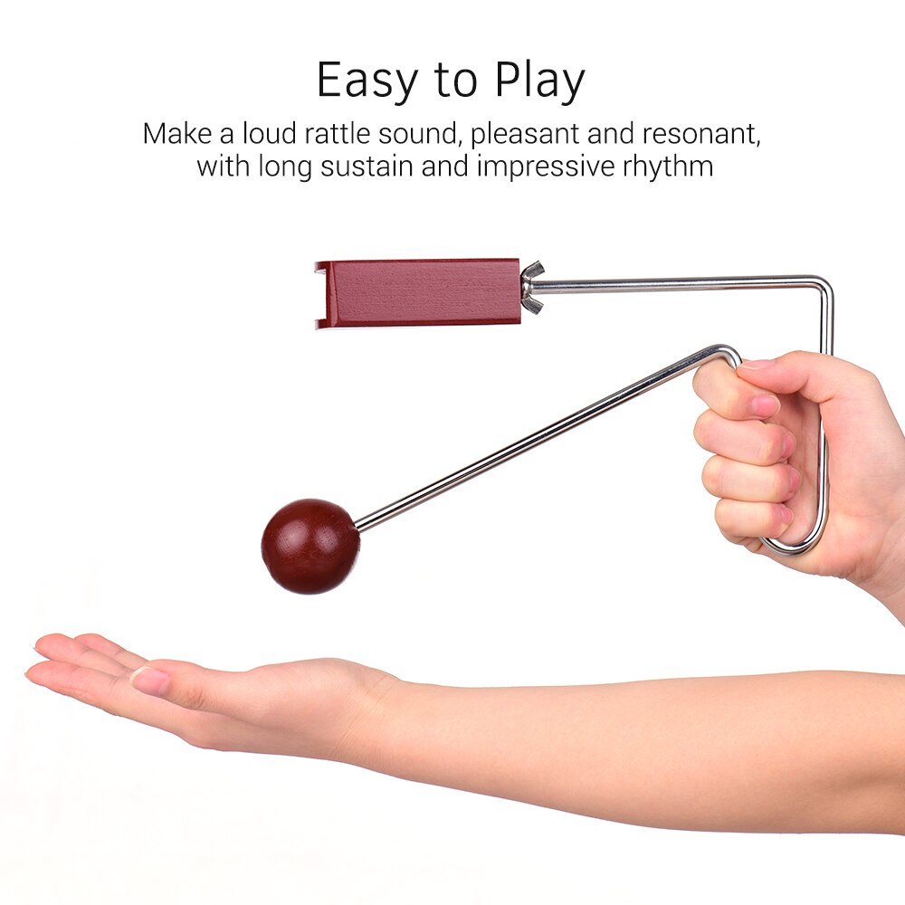 Wooden Beat Vibraslap Vibra Slap for Children Kids Educational Musical Hand Percussion Instrument Sound Effects