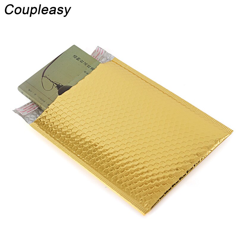 20Pcs/Lot Golden Aluminized Film Bubble Mailer Self Seal Envelopes Padded Envelopes Waterproof Mailing Bag
