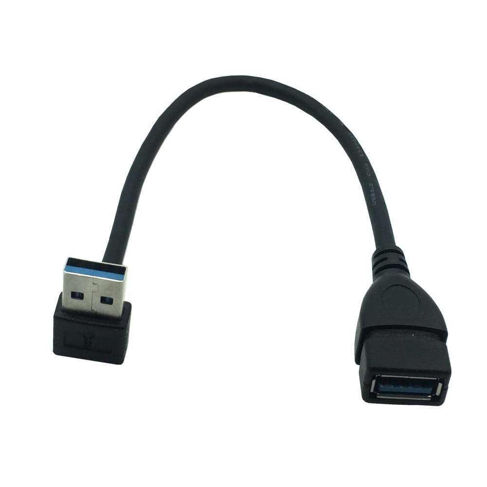 USB Extension Cable USB 3.0 Male to Female Right Angle 90 Degree USB Adapter UP/Down/Left/Right Cabo USB 0.2M