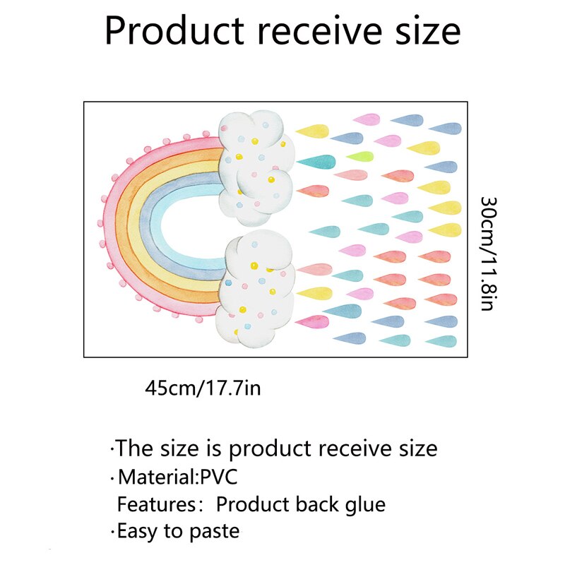 Tofok Raindrops Art Mural Wall Sticker Bedroom Kitchen Living Room Wallpaper Poster Home Decoration