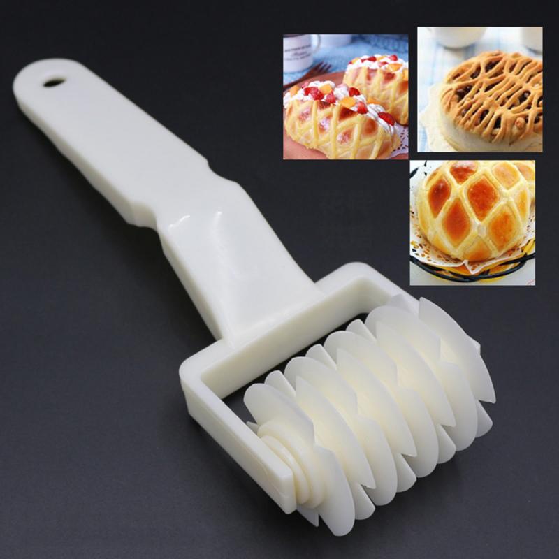 Pie Pizza Cookie Cutter Pastry Plastic Baking Tools Bakeware Embossing Dough Roller Lattice Cutter Craft