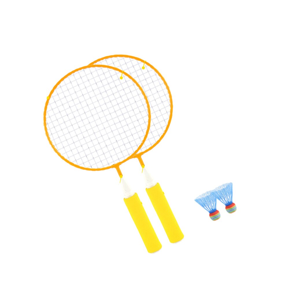 1 sæt farvet badmintonketcher begyndertræning udendørs sports fritids legetøj badmintonsæt til børn, der leger (tilfældig col
